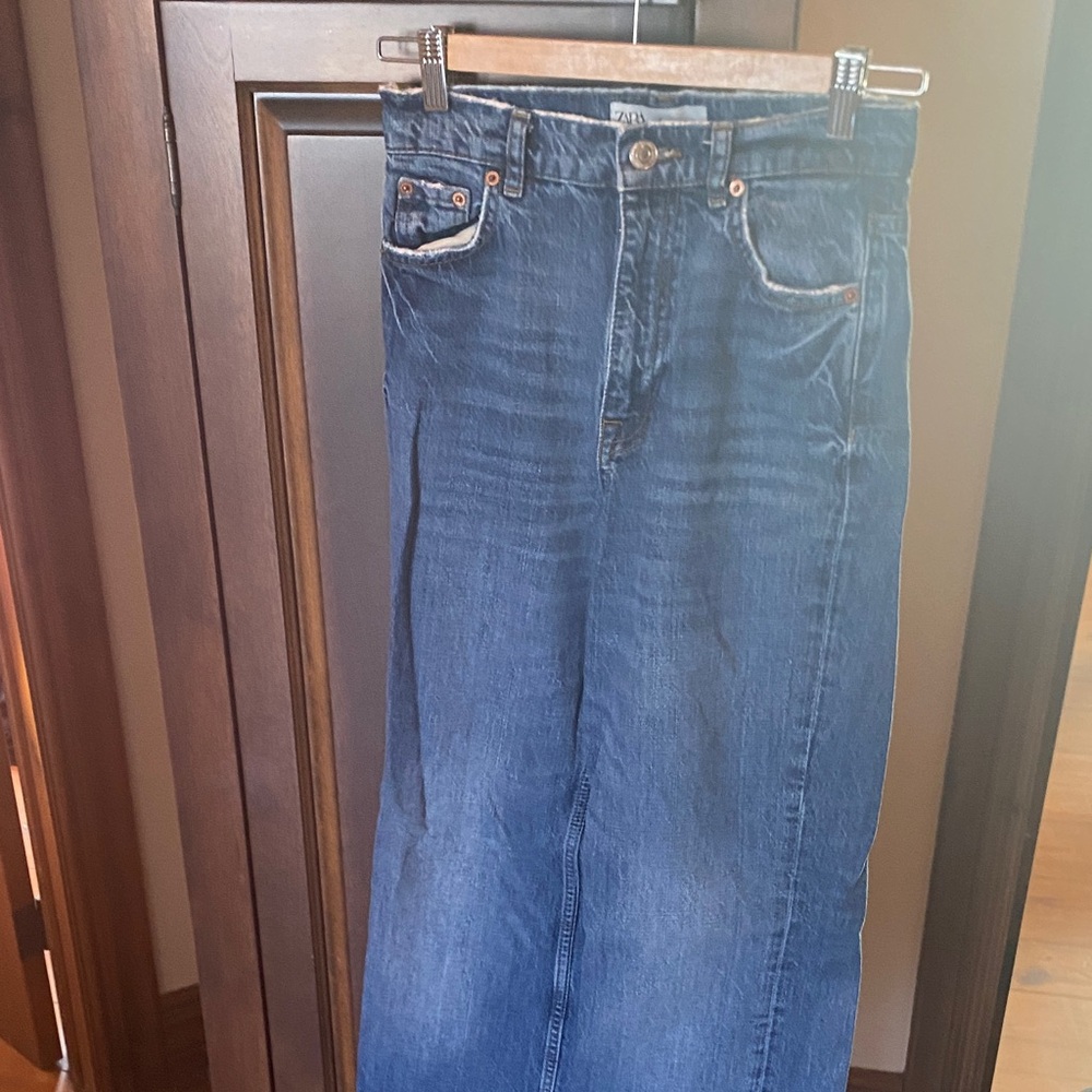 Zara High Rise Blue Jeans
